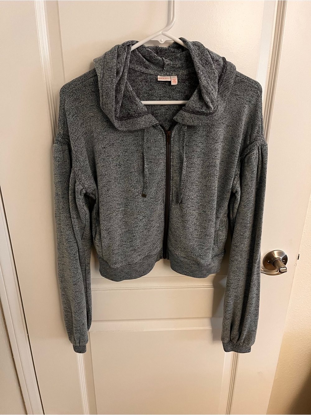 Zip-Up Hooded Sweater Jacket